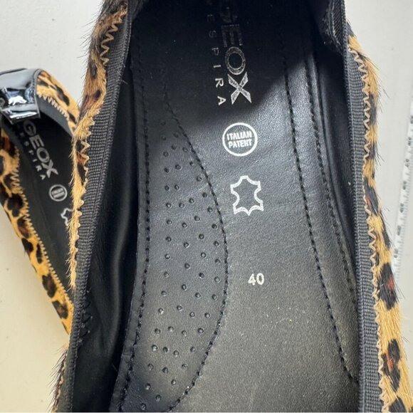 Geox Respira Italian Leopard Animal Print Womens Ballet Flats Size 40 - Picture 9 of 13